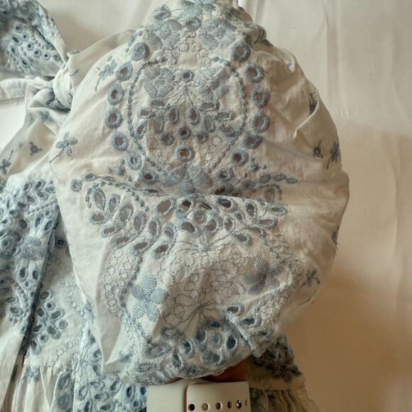 Antonio Melani x Born on Fifth Constance Embroidered Eyelet Puff Sleeve Sz 8 - Picture 8 of 15